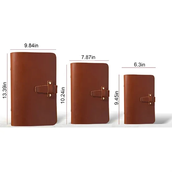 Crazy Horse Leather Pocket Spiral Binder Journal Notebook - Crazy Horse Leather Pocket Spiral Binder Journal Notebook - Image 3 of 16