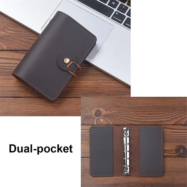 A8 Genuine Leather Refillable Spiral Binder Journal Notebook - A8 Genuine Leather Refillable Spiral Binder Journal Notebook - Image 9 of 14