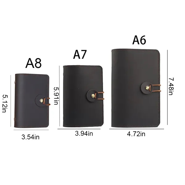 A8 Genuine Leather Refillable Spiral Binder Journal Notebook - A8 Genuine Leather Refillable Spiral Binder Journal Notebook - Image 3 of 14