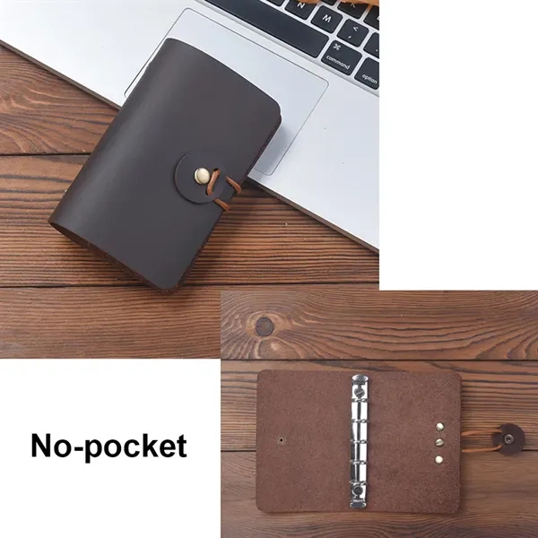 A8 Genuine Leather Refillable Spiral Binder Journal Notebook - A8 Genuine Leather Refillable Spiral Binder Journal Notebook - Image 8 of 14