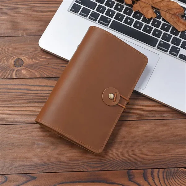 A8 Genuine Leather Refillable Spiral Binder Journal Notebook - A8 Genuine Leather Refillable Spiral Binder Journal Notebook - Image 7 of 14