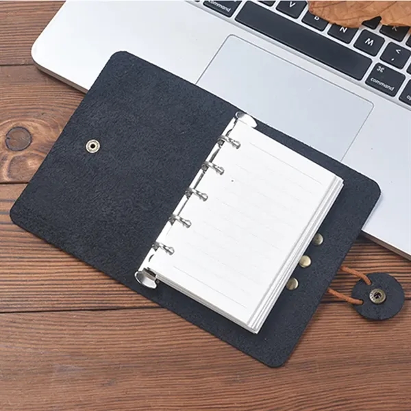 A8 Genuine Leather Refillable Spiral Binder Journal Notebook - A8 Genuine Leather Refillable Spiral Binder Journal Notebook - Image 5 of 14