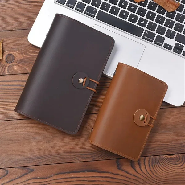 A8 Genuine Leather Refillable Spiral Binder Journal Notebook - A8 Genuine Leather Refillable Spiral Binder Journal Notebook - Image 4 of 14