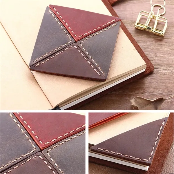 Genuine Leather Bookmarker Vintage Mini Triangle Page Corner - Genuine Leather Bookmarker Vintage Mini Triangle Page Corner - Image 11 of 11
