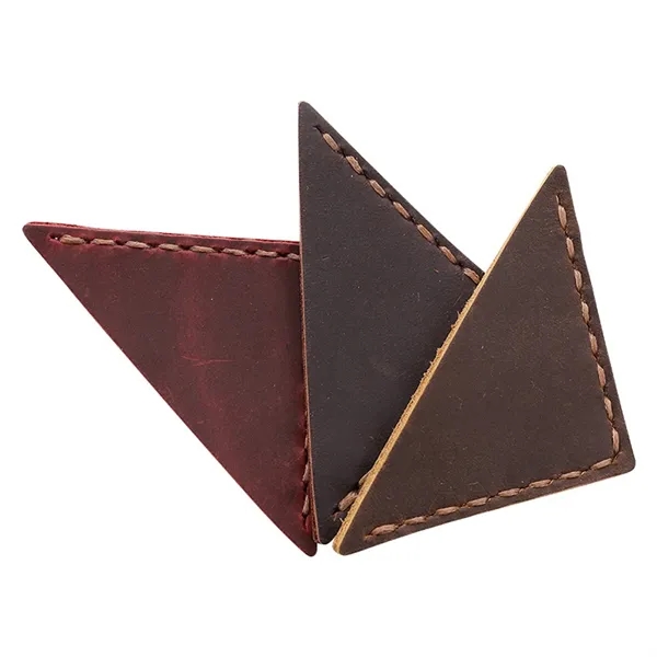 Genuine Leather Bookmarker Vintage Mini Triangle Page Corner - Genuine Leather Bookmarker Vintage Mini Triangle Page Corner - Image 4 of 11