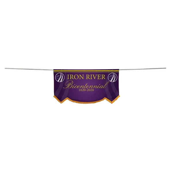 3' x 6' Parade Banner Scallop Bottom Kit w/Gold Fringe - 3' x 6' Parade Banner Scallop Bottom Kit w/Gold Fringe - Image 0 of 0