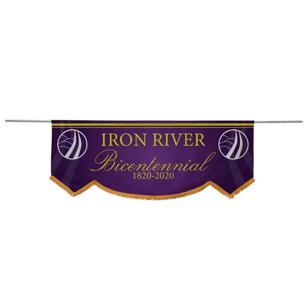 3' x 8' Parade Banner Scallop Bottom Kit w/Gold Fringe