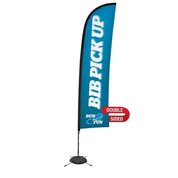 13' Premium Blade Sail Sign Flag, 2-Sided, Scissor Base - 13' Premium Blade Sail Sign Flag, 2-Sided, Scissor Base - Image 0 of 4