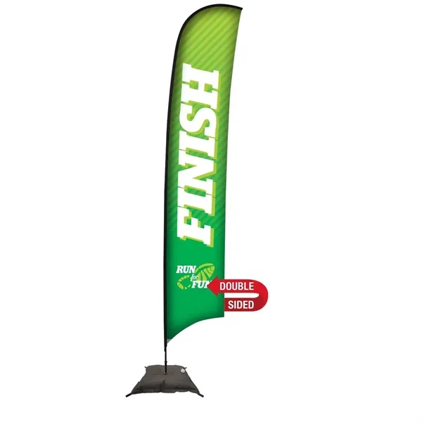 17' Premium Razor Sail Sign Flag, 2-Sided, Scissor Base - 17' Premium Razor Sail Sign Flag, 2-Sided, Scissor Base - Image 0 of 4