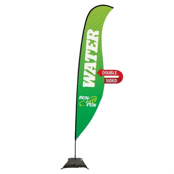 17' Premium Sabre Sail Sign Flag, 2-Sided, Scissor Base - 17' Premium Sabre Sail Sign Flag, 2-Sided, Scissor Base - Image 0 of 5