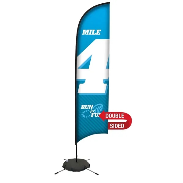 13' Premium Razor Sail Sign Flag, 2-Sided, Scissor Base - 13' Premium Razor Sail Sign Flag, 2-Sided, Scissor Base - Image 0 of 6