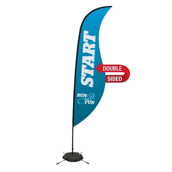 13' Premium Sabre Sail Sign Flag, 2-Sided, Scissor Base - 13' Premium Sabre Sail Sign Flag, 2-Sided, Scissor Base - Image 0 of 5