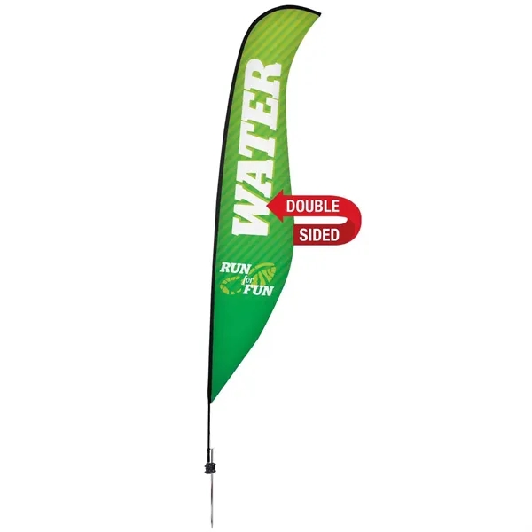 17' Premium Sabre Sail Sign Flag, 2-Sided, Ground Spike - 17' Premium Sabre Sail Sign Flag, 2-Sided, Ground Spike - Image 0 of 5