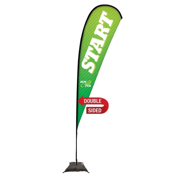 15' Premium Teardrop Sail Sign Flag, 2-Sided, Scissor Base - 15' Premium Teardrop Sail Sign Flag, 2-Sided, Scissor Base - Image 0 of 4