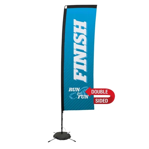 10' Premium Rectangle Sail Sign Flag, 2-Sided, Scissor Base - 10' Premium Rectangle Sail Sign Flag, 2-Sided, Scissor Base - Image 0 of 5