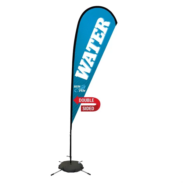 11.5' Premium Teardrop Sail Sign Flag, 2-Sided, Scissor Base - 11.5' Premium Teardrop Sail Sign Flag, 2-Sided, Scissor Base - Image 0 of 5
