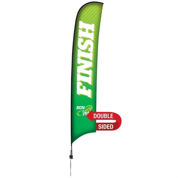 17' Premium Razor Sail Sign Flag, 2-Sided, Ground Spike - 17' Premium Razor Sail Sign Flag, 2-Sided, Ground Spike - Image 0 of 4