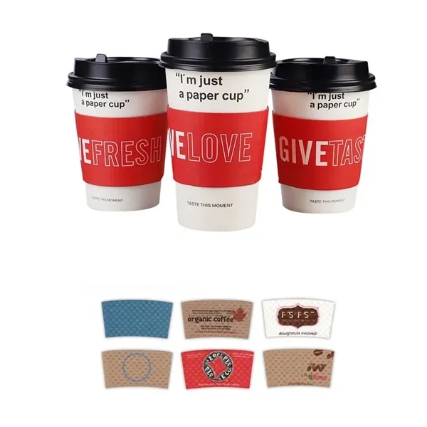 Double Wall Disposable Coffee Paper Cup Sleeve - Double Wall Disposable Coffee Paper Cup Sleeve - Image 0 of 2
