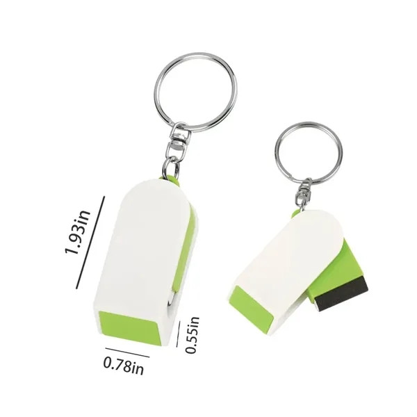 2-in-1 Phone Holder And Screen Cleaner Combo Keychain - 2-in-1 Phone Holder And Screen Cleaner Combo Keychain - Image 1 of 4