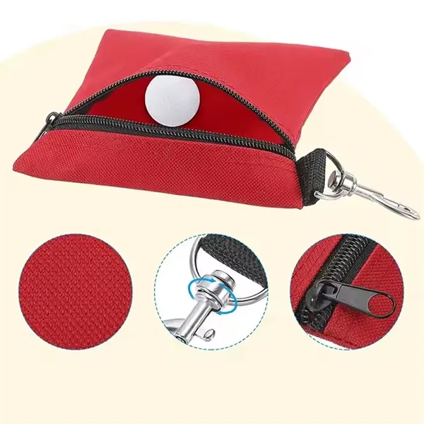 Portable Golf Bag Nylon Ball Cover Waist Hanging Style - Portable Golf Bag Nylon Ball Cover Waist Hanging Style - Image 3 of 5