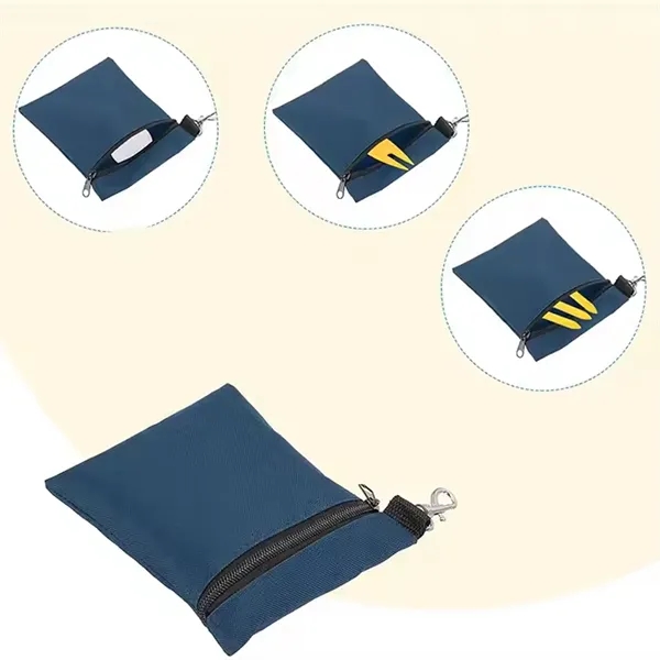 Portable Golf Bag Nylon Ball Cover Waist Hanging Style - Portable Golf Bag Nylon Ball Cover Waist Hanging Style - Image 4 of 5