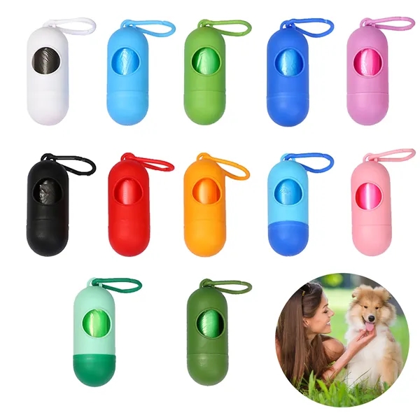 Convenient Pill-Shaped Pet Waste Bag Dispenser with Col - Convenient Pill-Shaped Pet Waste Bag Dispenser with Col - Image 0 of 15