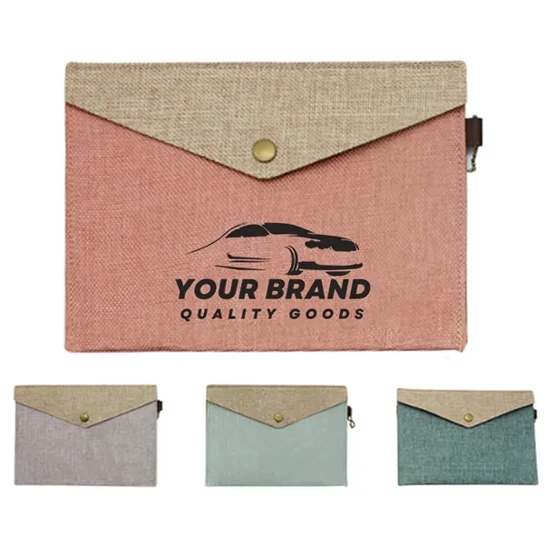 Linen Felt Envelope Expandable Folder Portable Case Storage - Linen Felt Envelope Expandable Folder Portable Case Storage - Image 0 of 3