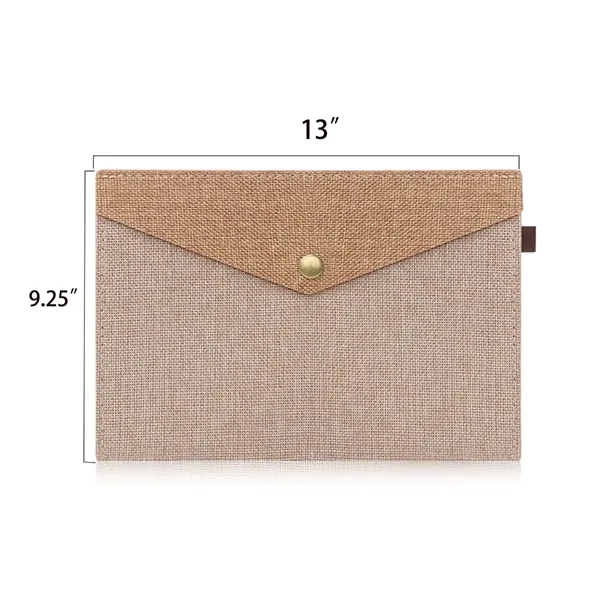 Linen Felt Envelope Expandable Folder Portable Case Storage - Linen Felt Envelope Expandable Folder Portable Case Storage - Image 1 of 3