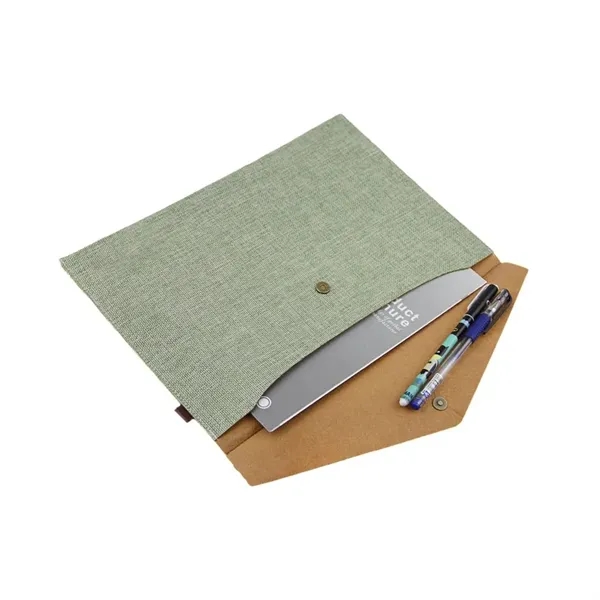 Linen Felt Envelope Expandable Folder Portable Case Storage - Linen Felt Envelope Expandable Folder Portable Case Storage - Image 2 of 3