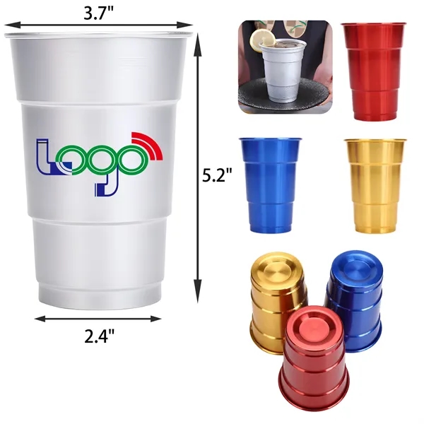 MOQ 50 PCS 16 OZ Lightweight Aluminum Cup - MOQ 50 PCS 16 OZ Lightweight Aluminum Cup - Image 0 of 5