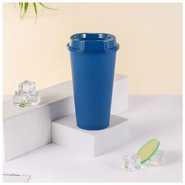 16OZ Reusable Plastic Cup With Lid Coffee Juice Kids Adults - 16OZ Reusable Plastic Cup With Lid Coffee Juice Kids Adults - Image 5 of 8