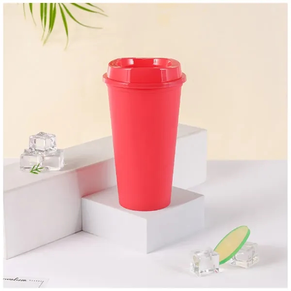 16OZ Reusable Plastic Cup With Lid Coffee Juice Kids Adults - 16OZ Reusable Plastic Cup With Lid Coffee Juice Kids Adults - Image 6 of 8