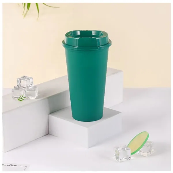 16OZ Reusable Plastic Cup With Lid Coffee Juice Kids Adults - 16OZ Reusable Plastic Cup With Lid Coffee Juice Kids Adults - Image 7 of 8