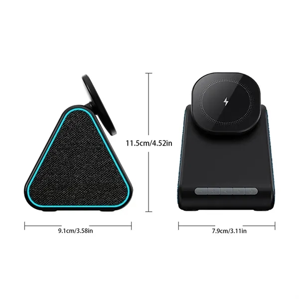 3In1 Magnetic Wireless Charger Bluetooth Speaker Holder - 3In1 Magnetic Wireless Charger Bluetooth Speaker Holder - Image 1 of 3