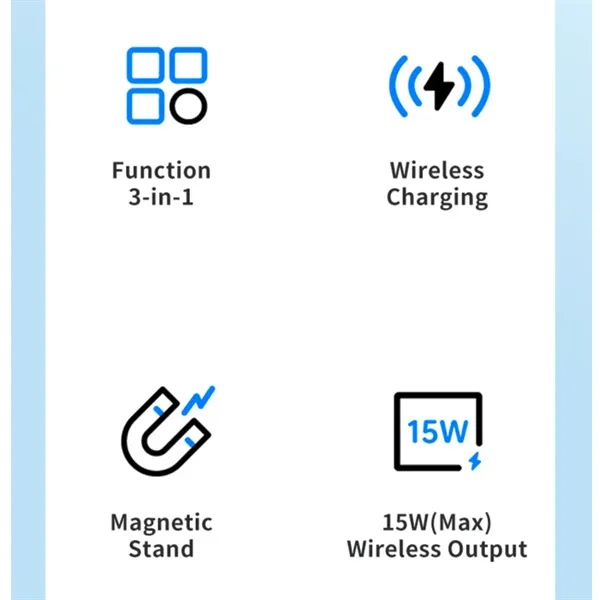 3in1 Wireless Charging Station Multiple Devices Fast Charger - 3in1 Wireless Charging Station Multiple Devices Fast Charger - Image 3 of 6