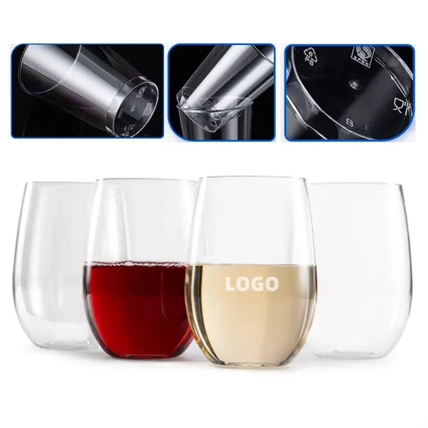 16 oz Stemless Plastic Wine Glass For Family Party - 16 oz Stemless Plastic Wine Glass For Family Party - Image 0 of 5