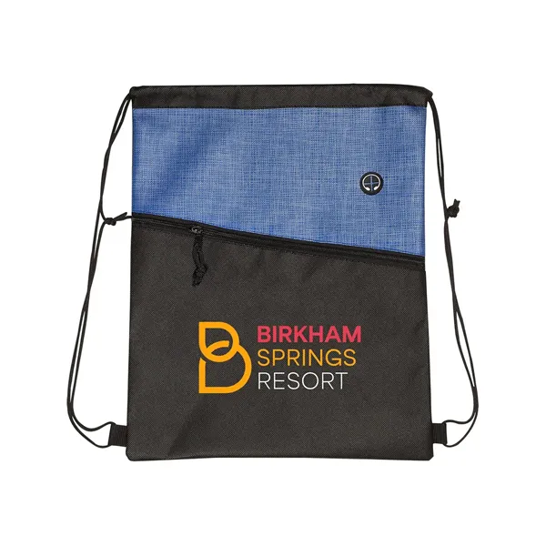 Prime Line Tonal Heathered Non-Woven Drawstring Backpack - Prime Line Tonal Heathered Non-Woven Drawstring Backpack - Image 2 of 37