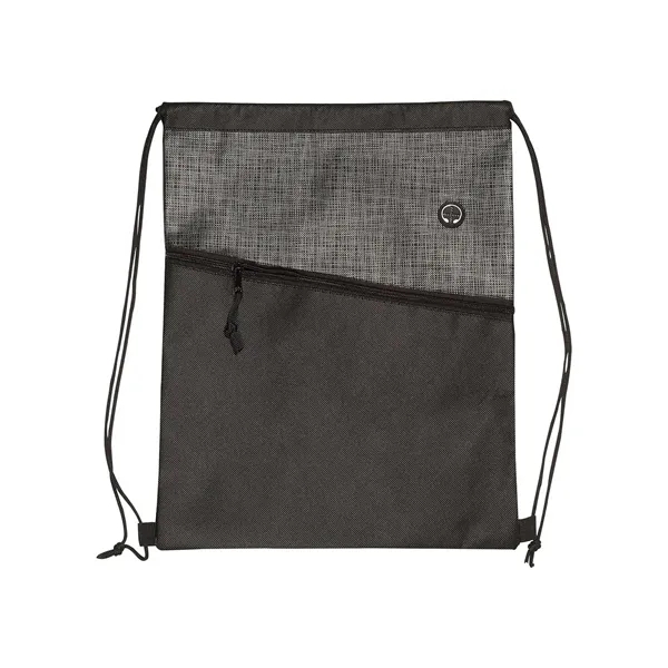 Prime Line Tonal Heathered Non-Woven Drawstring Backpack - Prime Line Tonal Heathered Non-Woven Drawstring Backpack - Image 3 of 37