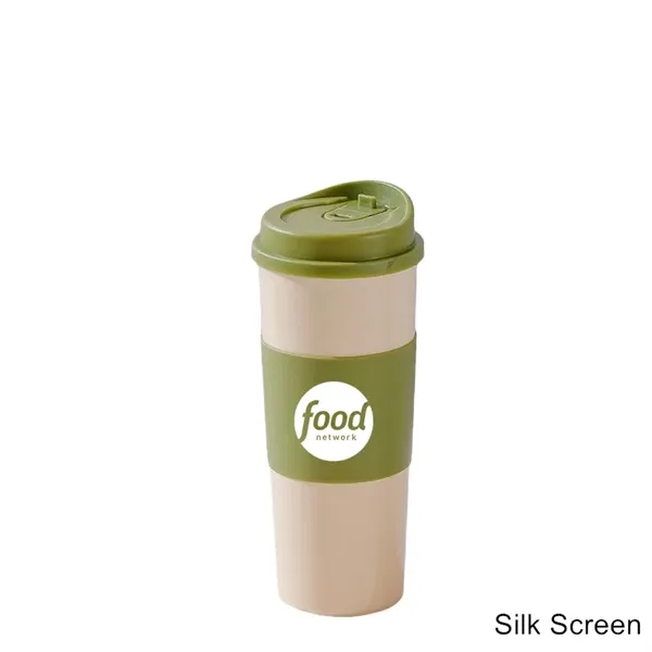 13/16 oz Reusable Plastic Coffee Cup with Lid and Sleeve - 13/16 oz Reusable Plastic Coffee Cup with Lid and Sleeve - Image 6 of 12