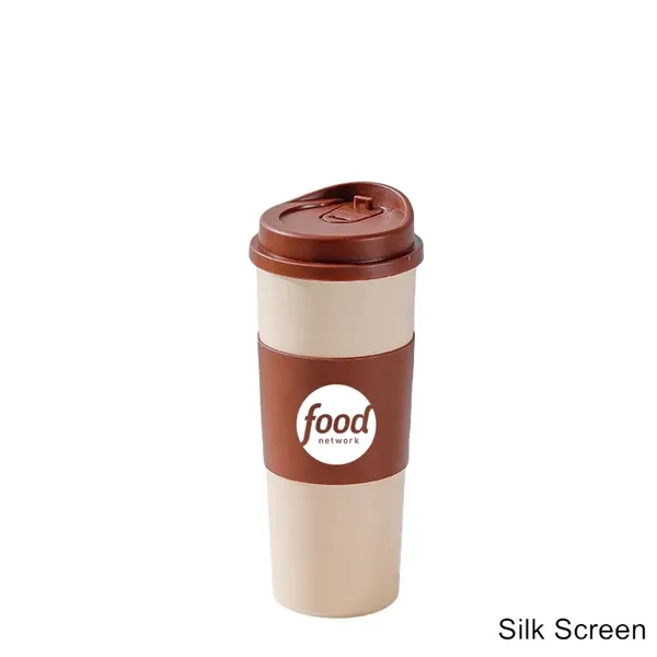 13/16 oz Reusable Plastic Coffee Cup with Lid and Sleeve - 13/16 oz Reusable Plastic Coffee Cup with Lid and Sleeve - Image 7 of 12