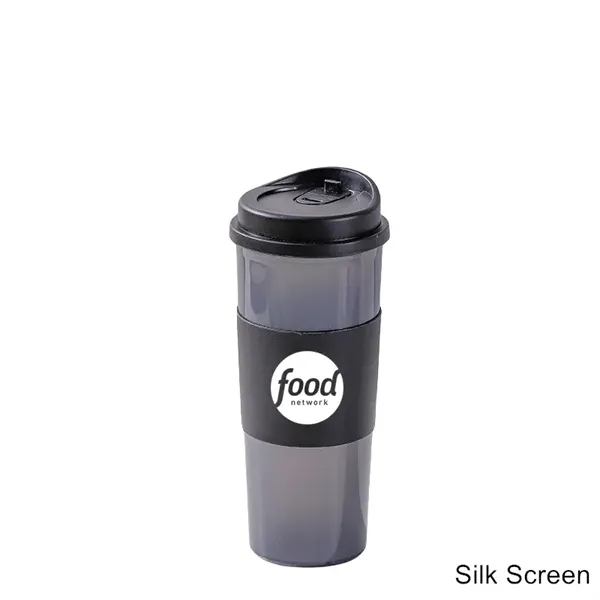 13/16 oz Reusable Plastic Coffee Cup with Lid and Sleeve - 13/16 oz Reusable Plastic Coffee Cup with Lid and Sleeve - Image 8 of 12