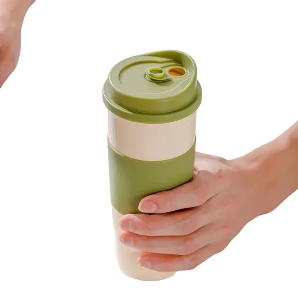 13/16 oz Reusable Plastic Coffee Cup with Lid and Sleeve - 13/16 oz Reusable Plastic Coffee Cup with Lid and Sleeve - Image 9 of 12
