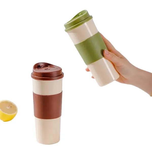 13/16 oz Reusable Plastic Coffee Cup with Lid and Sleeve - 13/16 oz Reusable Plastic Coffee Cup with Lid and Sleeve - Image 10 of 12