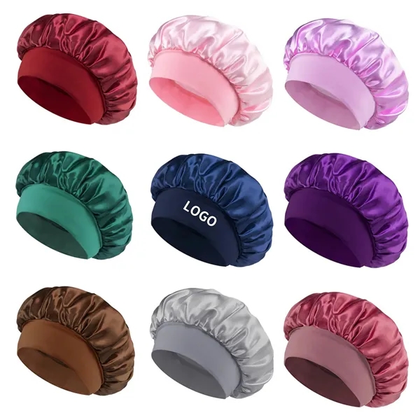 Full Color Sleeping Hair Satin Bonnets - Full Color Sleeping Hair Satin Bonnets - Image 0 of 9