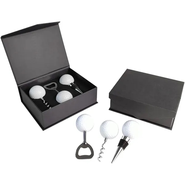 Golf Corkscrew Bottle Opener Gift Set - Golf Corkscrew Bottle Opener Gift Set - Image 1 of 4