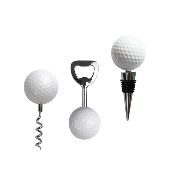 Golf Corkscrew Bottle Opener Gift Set - Golf Corkscrew Bottle Opener Gift Set - Image 2 of 4