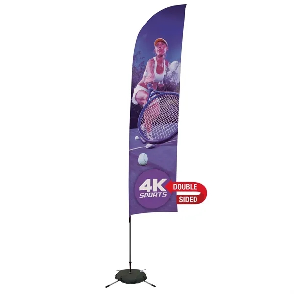 13' Streamline Blade Sail Sign Flag, 2-Sided, Scissor Base - 13' Streamline Blade Sail Sign Flag, 2-Sided, Scissor Base - Image 0 of 4
