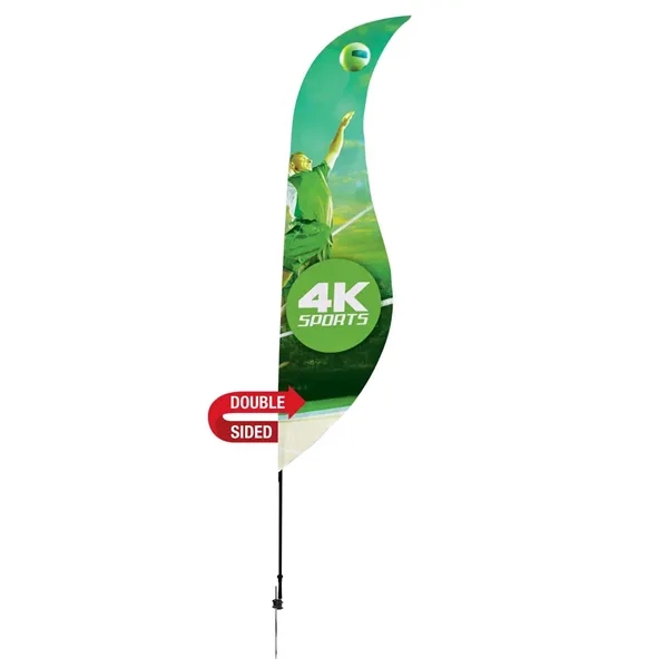 13' Streamline Sabre Sail Sign Flag, 2-Sided, Ground Spike - 13' Streamline Sabre Sail Sign Flag, 2-Sided, Ground Spike - Image 0 of 4