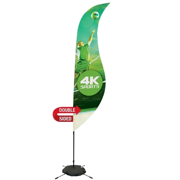 13' Streamline Sabre Sail Sign Flag, 2-Sided, Scissor Base - 13' Streamline Sabre Sail Sign Flag, 2-Sided, Scissor Base - Image 0 of 4