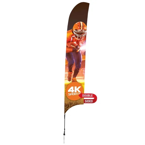 17' Streamline Razor Sail Sign Flag, 2-Sided, Ground Spike - 17' Streamline Razor Sail Sign Flag, 2-Sided, Ground Spike - Image 0 of 4